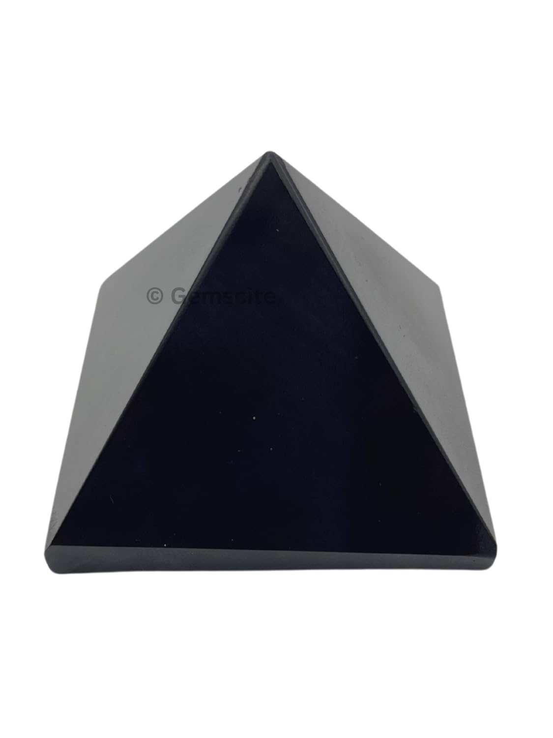 GEMSCITE pyramide shungite 2 pouces - avec pochette en velours pour rangement