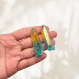 GEMSCITE Quartz Aqua Jaune — pierre brute idéale pour cadre photo et ambiance zen
