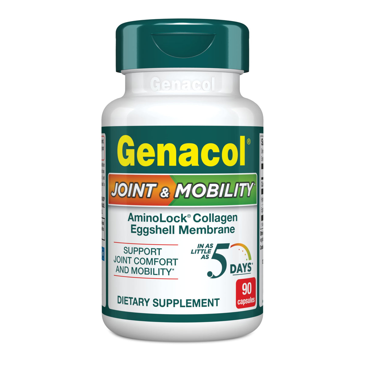 Genacol emballage capsules montrant le produit prêt à l’emploi et le packaging clair.