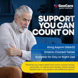 GenCare Aspirine 81 mg, comprimé compact et facile à avaler.