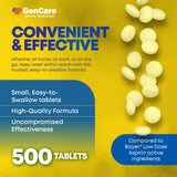 GenCare Aspirine 81 mg, usage lors de douleurs musculaires.