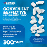 GenCare bouteille montrant les comprimés faciles à avaler.
