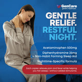 GenCare Diphenhydramine nuit – formule aide au sommeil réparateur.