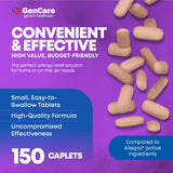 GenCare etiquette-bouteille: étiquette lisible avec informations d'usage.