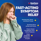 GenCare étiquette claire avec dosage et sécurité.