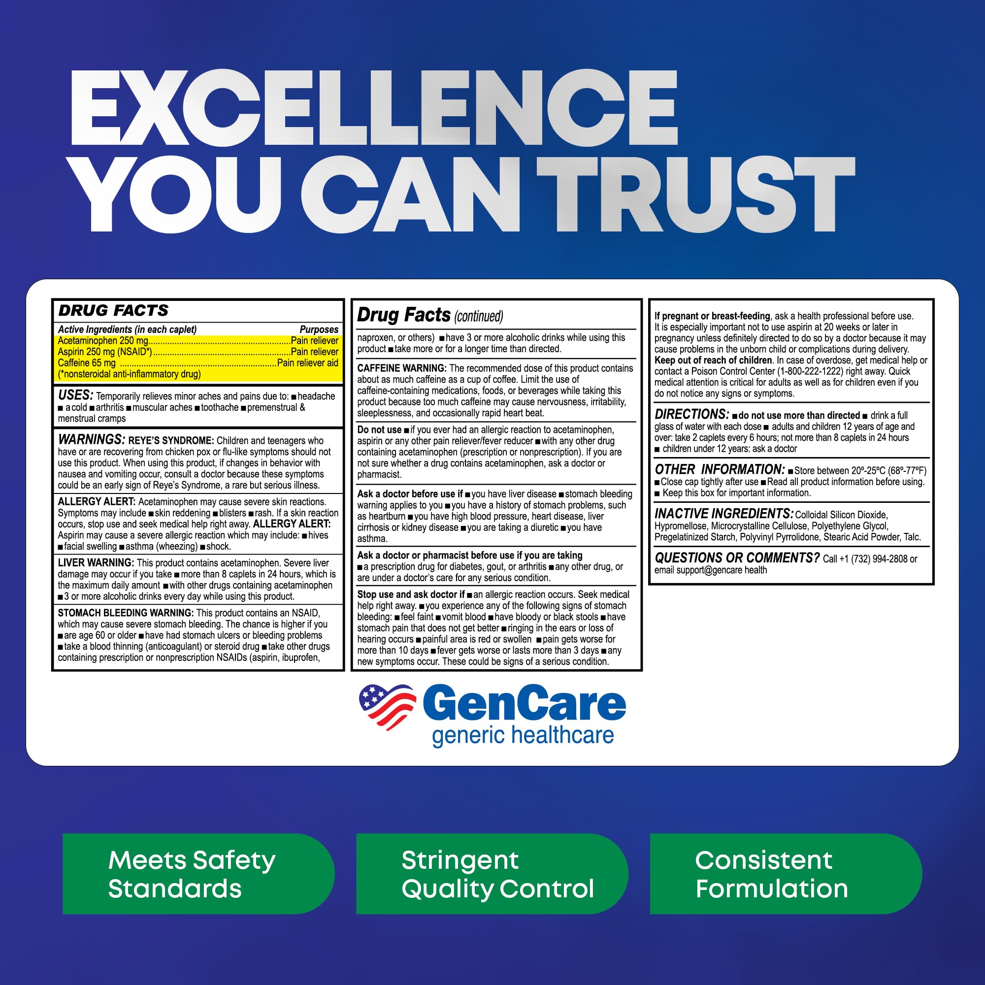 GenCare usage familial: pack pratique pour les besoins quotidiens de la famille.