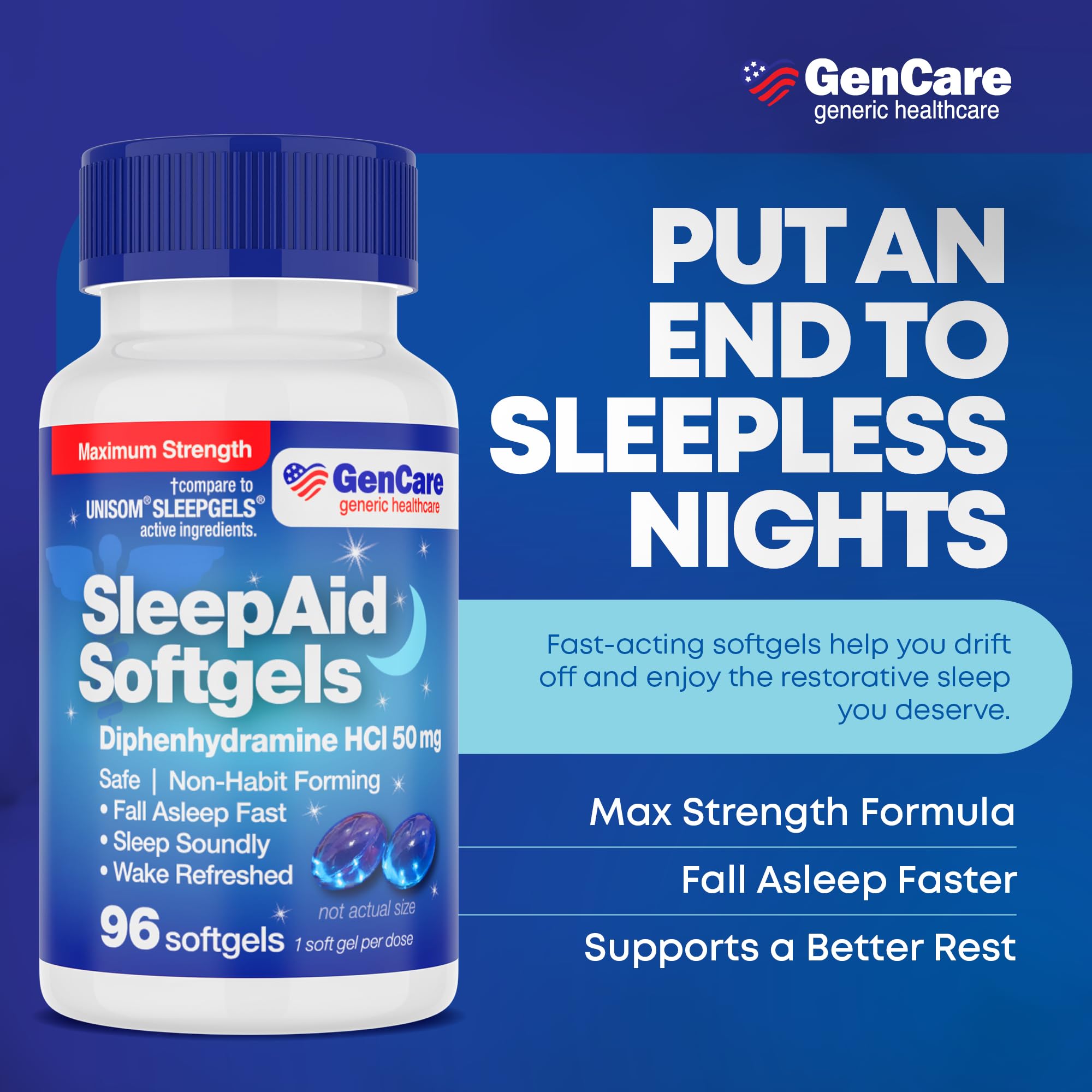 GenCare gelules Sommeil profond pour un repos potentiellement profond.