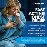GenCare pack économique avec comprimés pour relief des mucosités jour et nuit.