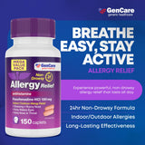 GenCare – pilules-allergie: prise quotidienne facilitée, sans somnolence.