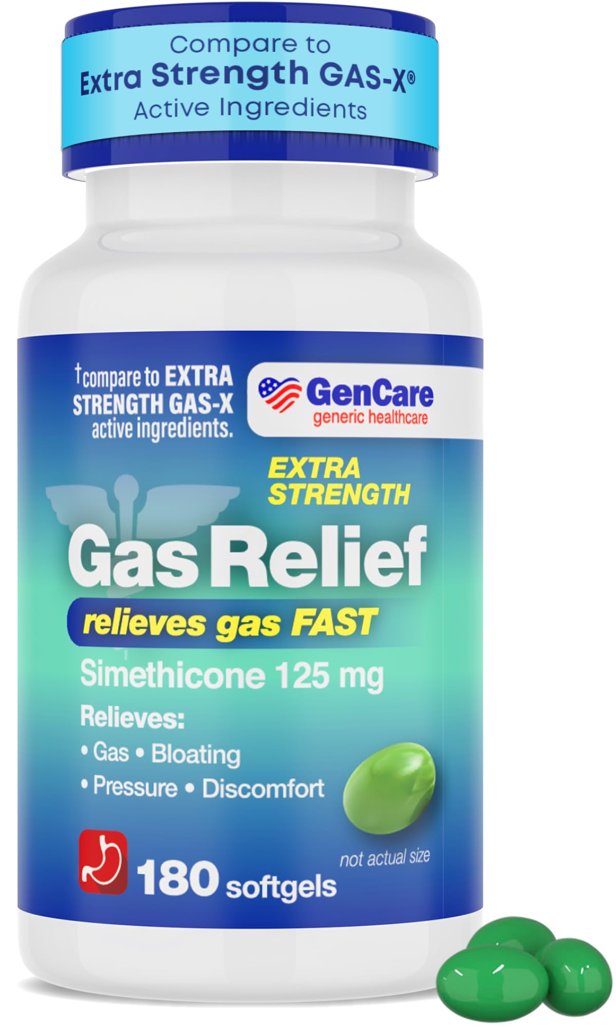 GenCare Soulage Gaz — bouteille et gélules pour le confort après les repas