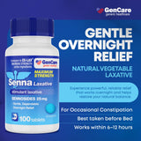 GenCare Senna 25 mg – extrait de sennosides pour une action naturelle sur la digestion.