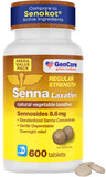 GenCare Senna Laxatif – bouteille 600 comprimés, pratique pour toute la famille et régularité
