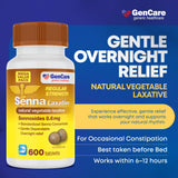 GenCare Senna tablettes 8-6 mg, comprimés faciles à avaler pour le confort intestinal