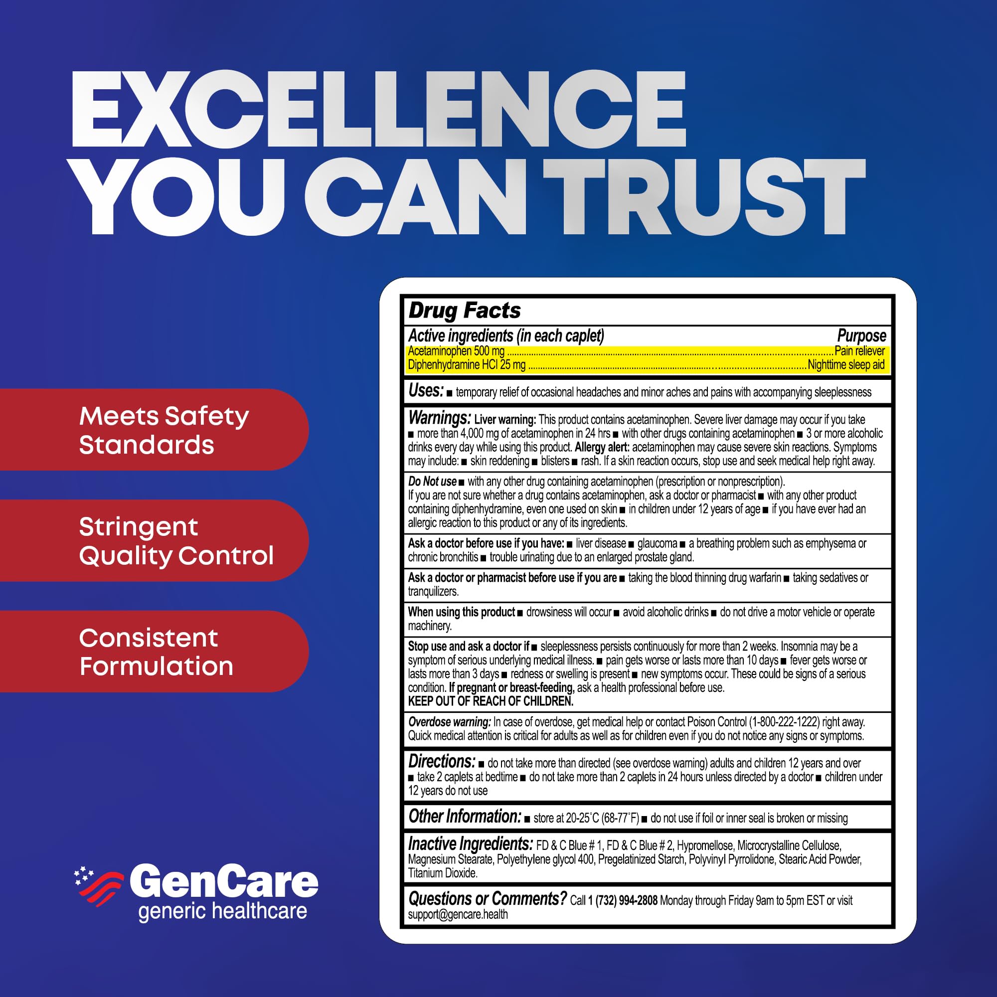 GenCare utilisation quotidienne facile – aide potentielle pour douleurs et sommeil.