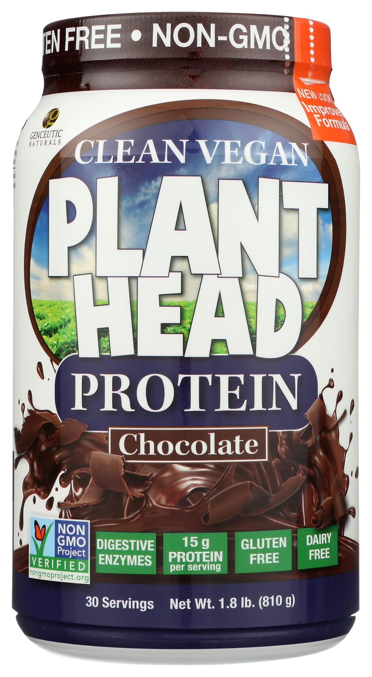 Genceutic Naturals protéine végétale chocolat prête pour smoothie protéiné
