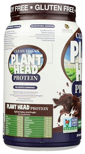 Verre de smoothie enrichi, protéine végétale chocolat de Genceutic Naturals