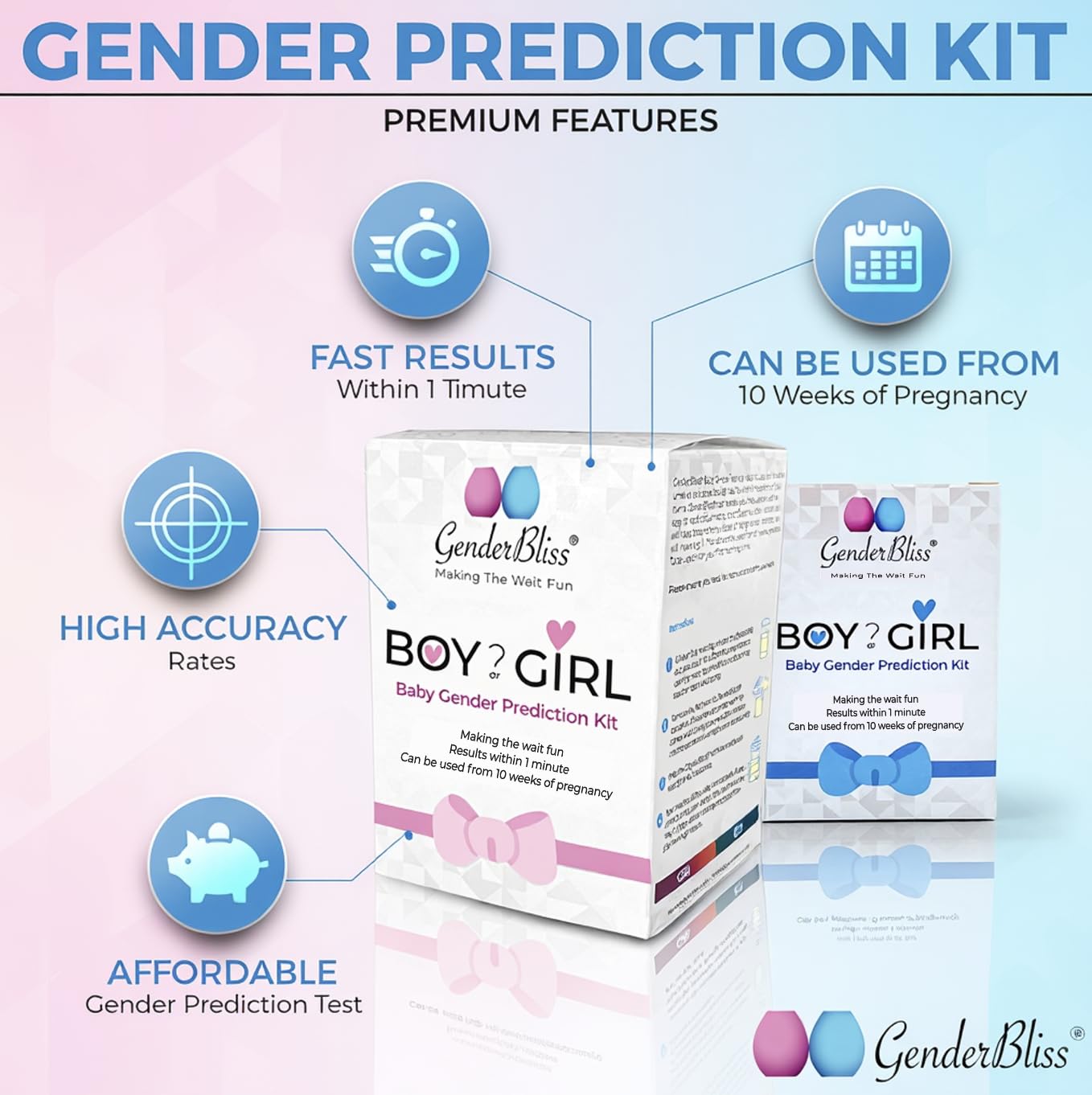 Gender Predictors GenderBliss cartouche-test: réactifs prêts pour une évaluation fiable.