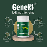 GENEIII Ergothioneine bouteille: facilité d’utilisation et dosage quotidien pratique.