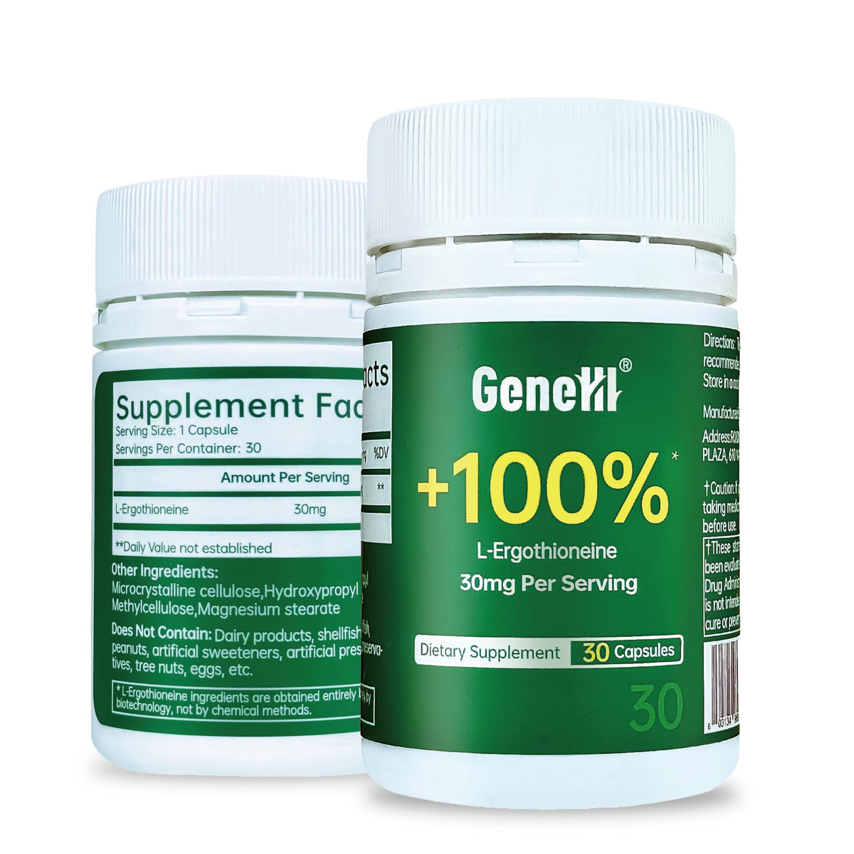 GENEIII Ergothioneine capsules: soutien immunitaire potentiel et énergie durable.