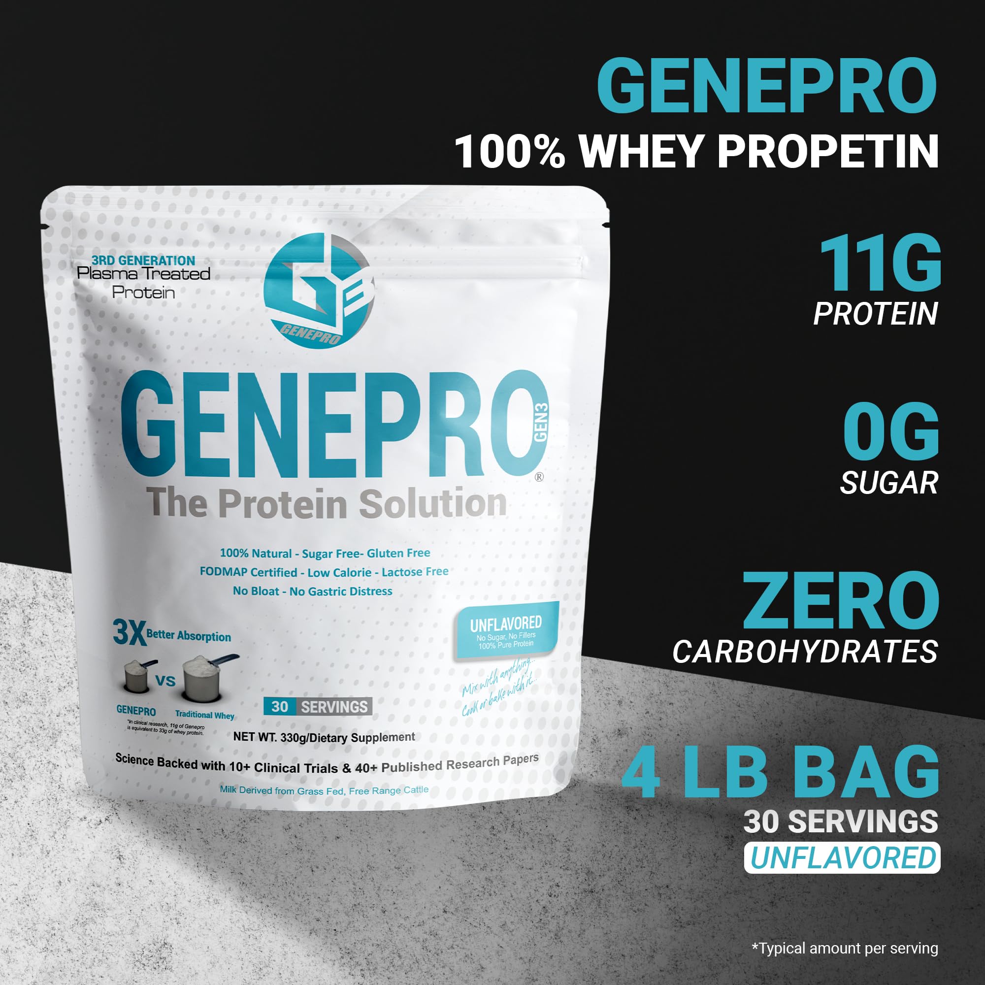 GENEPRO GEN. 3 – Boisson après entraînement légère et sans sucre ajouté.
