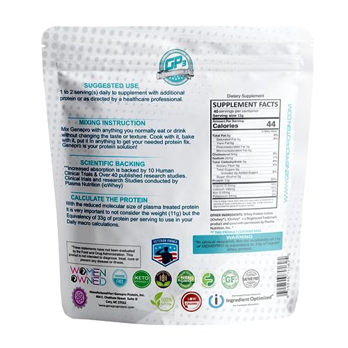 GENEPRO GEN. 3 bouteille protéine non aromatisée, pratique et portable
