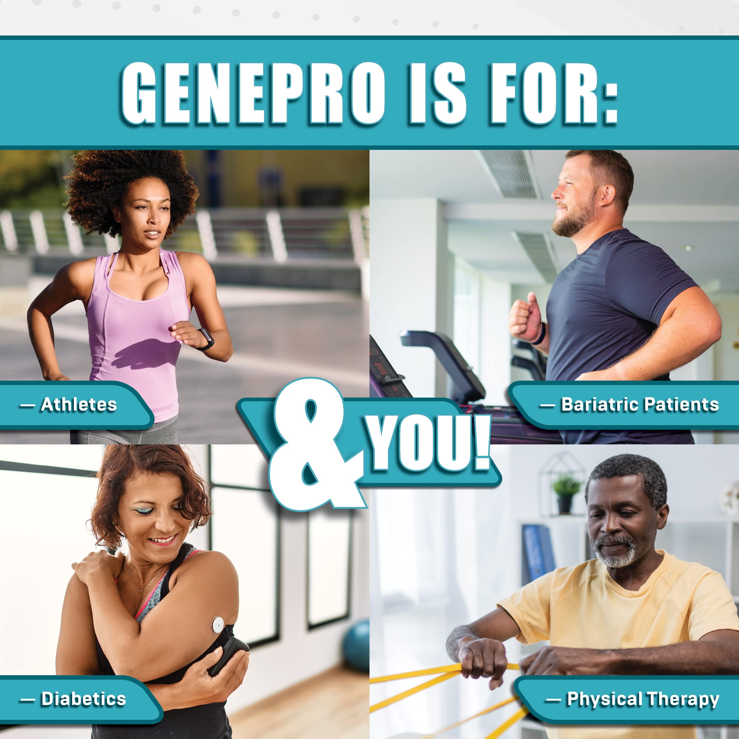 GENEPRO GEN. 3 étiquette sans lactose et sans gluten sur l'emballage