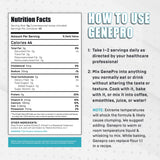 GENEPRO GEN. 3 fiche nutrition claire pour plan alimentaire
