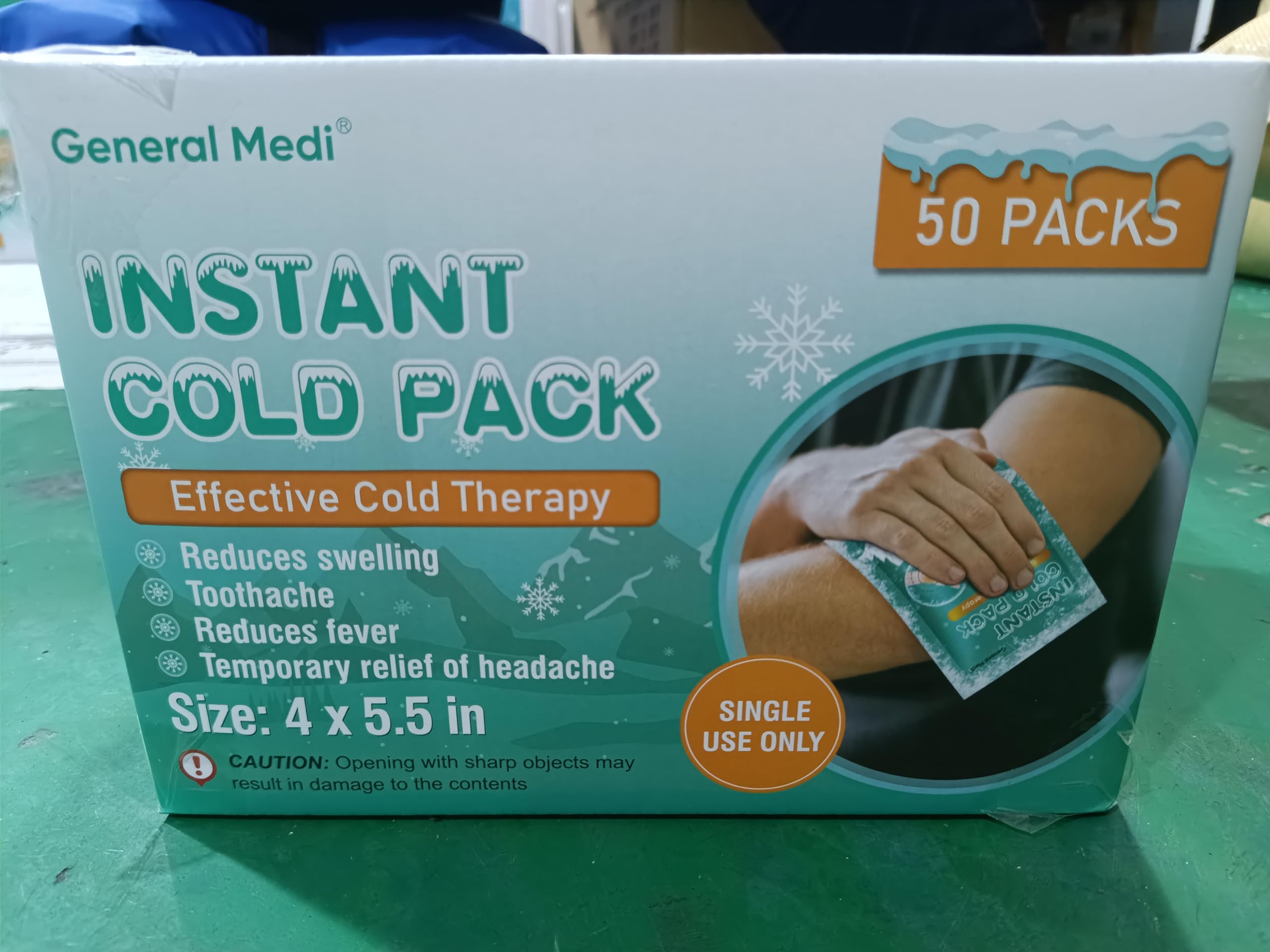 General Medi glace jetable pratique pour usage domestique ou déplacement.