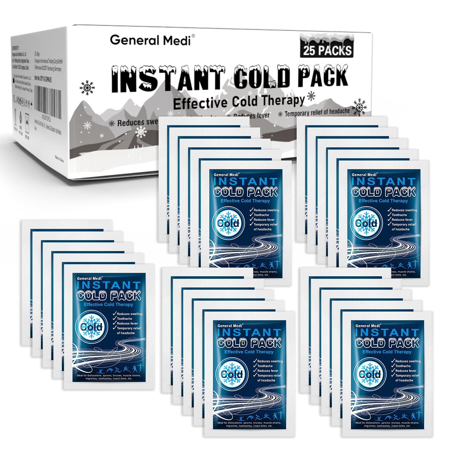 General Medi pack glace instant 4x5 – soulagement rapide.