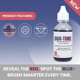 Generic Dental Duo-Tone montre plaque rouge et bleue pour guider le brossage