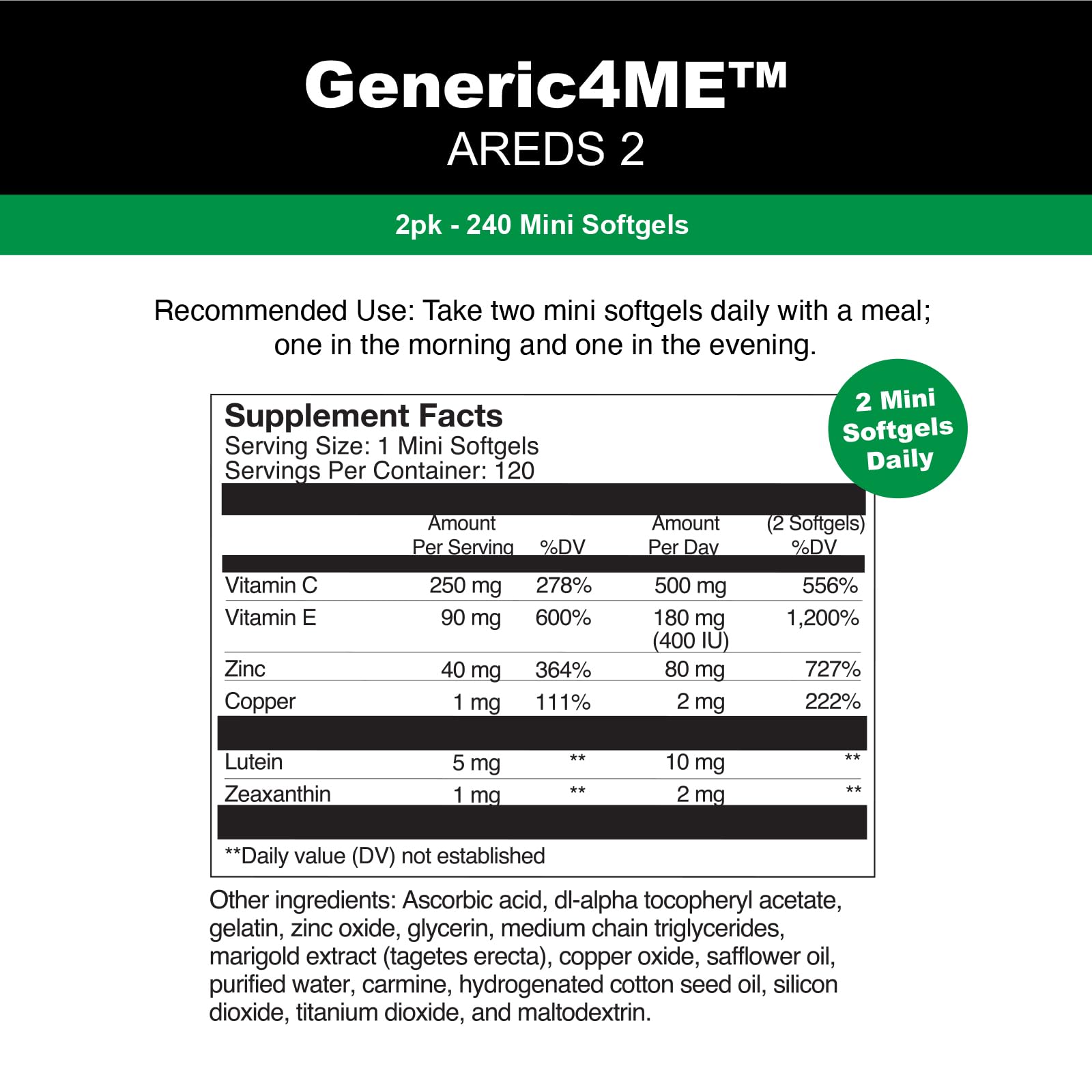 Generic4ME zinc cuivre gélules mini, apport minéral quotidien