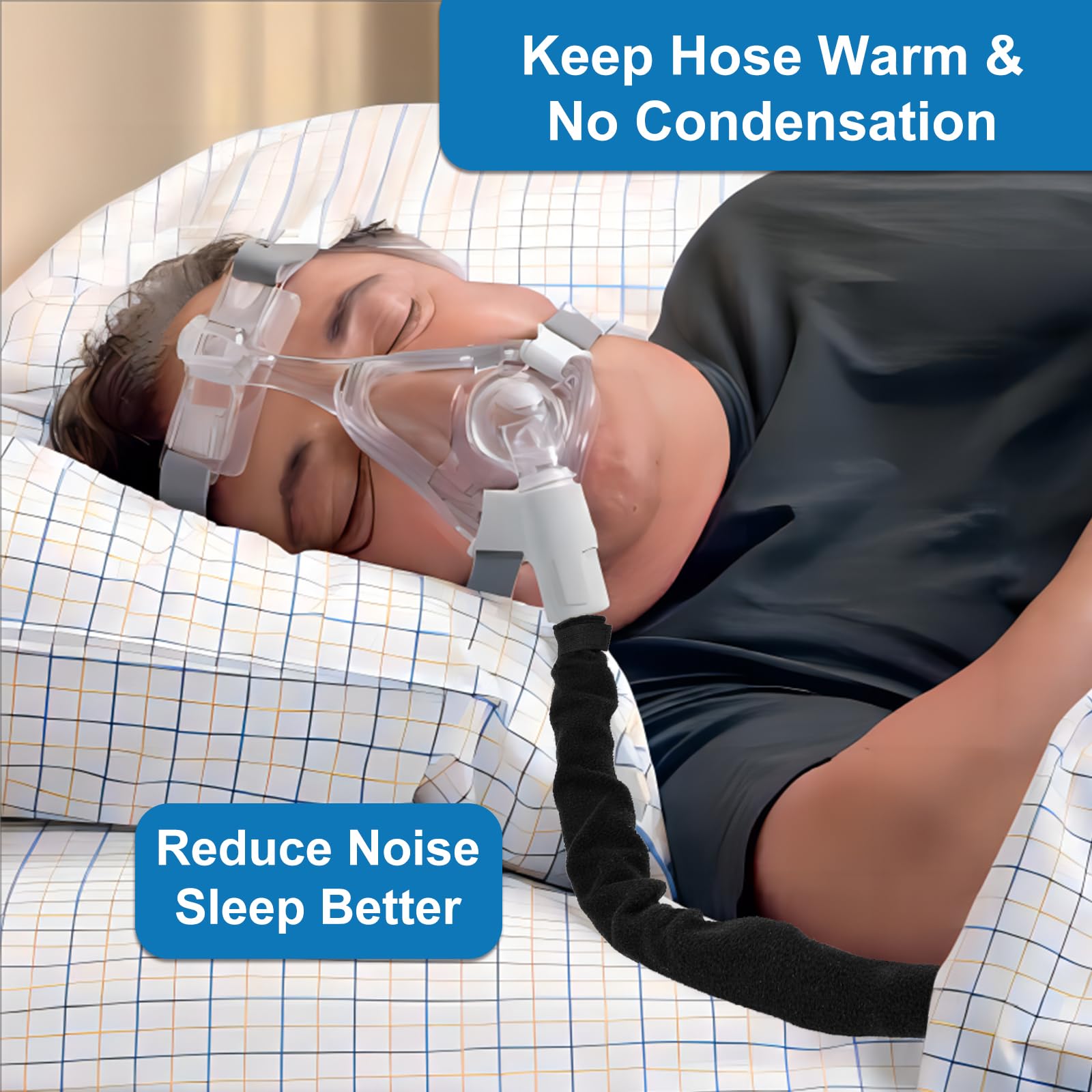 Generturbo protection-chat-morsure protège le tuyau CPAP des chats et prolonge sa durée.