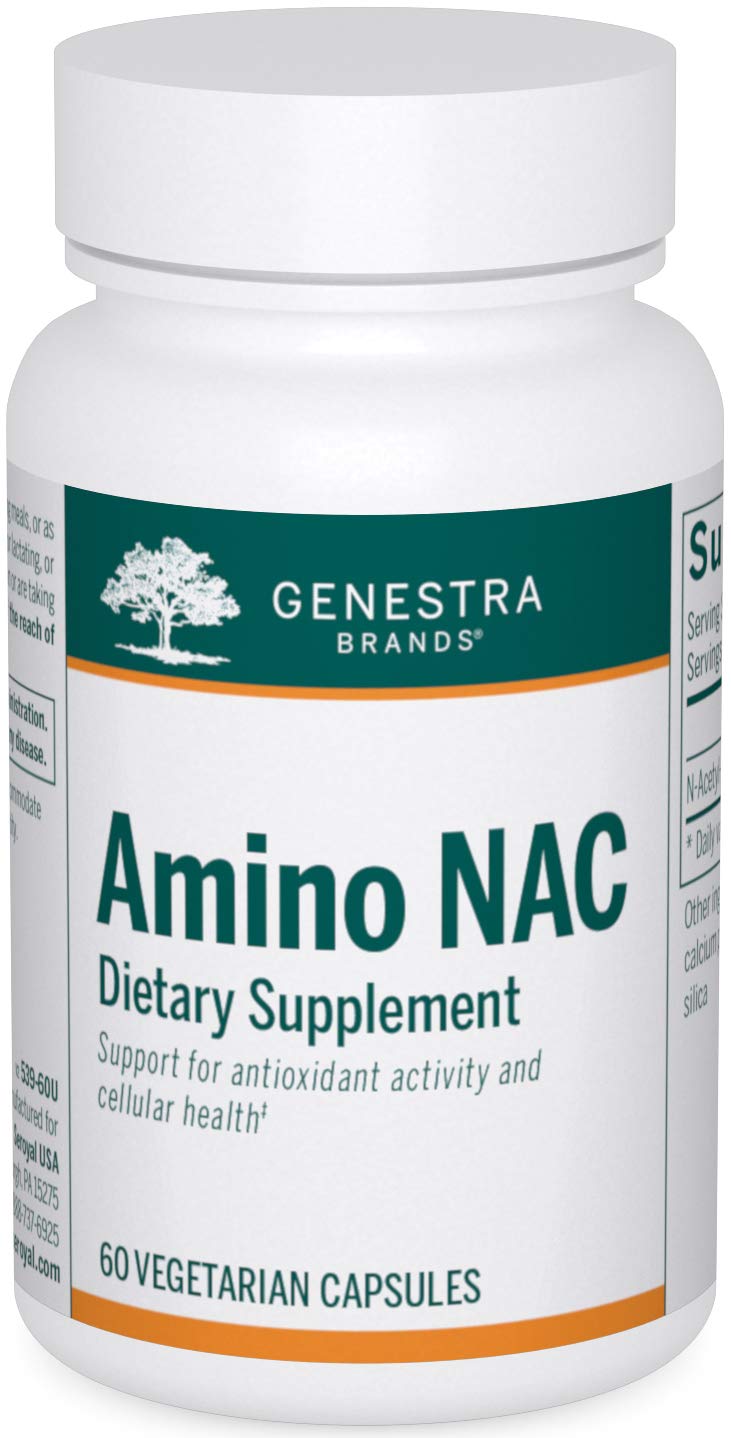 Genestra Amino NAC en capsules vegan, pratique pour votre routine quotidienne.