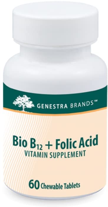 Genestra Bio B12 + Acide Folique – emballage clair, conservation facilitée.