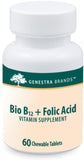 Genestra Bio B12 + Acide Folique – emballage clair, conservation facilitée.