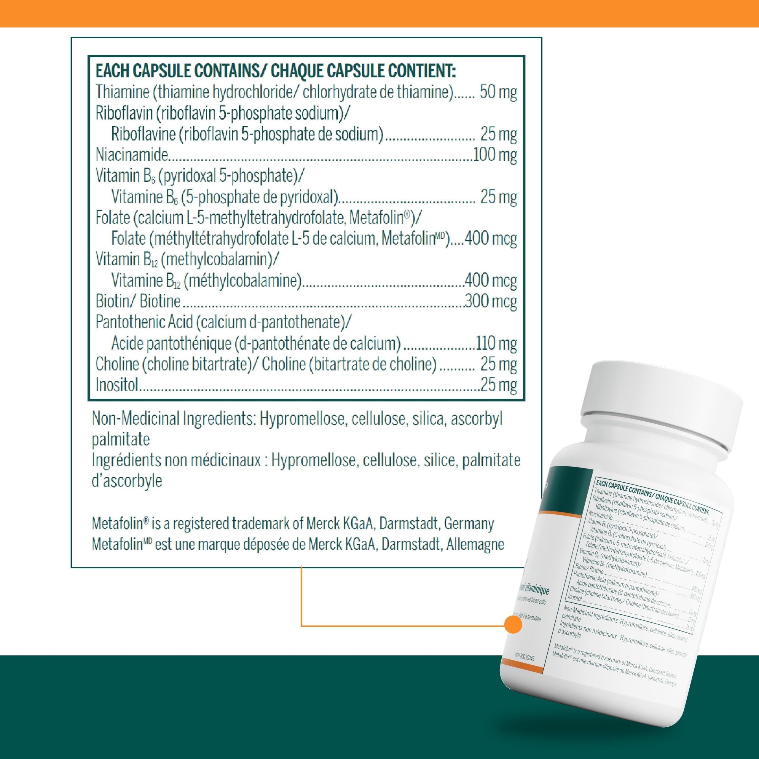 Genestra Brands Active B Complex gelules: format pratique pour l'apport quotidien en vitamines B.