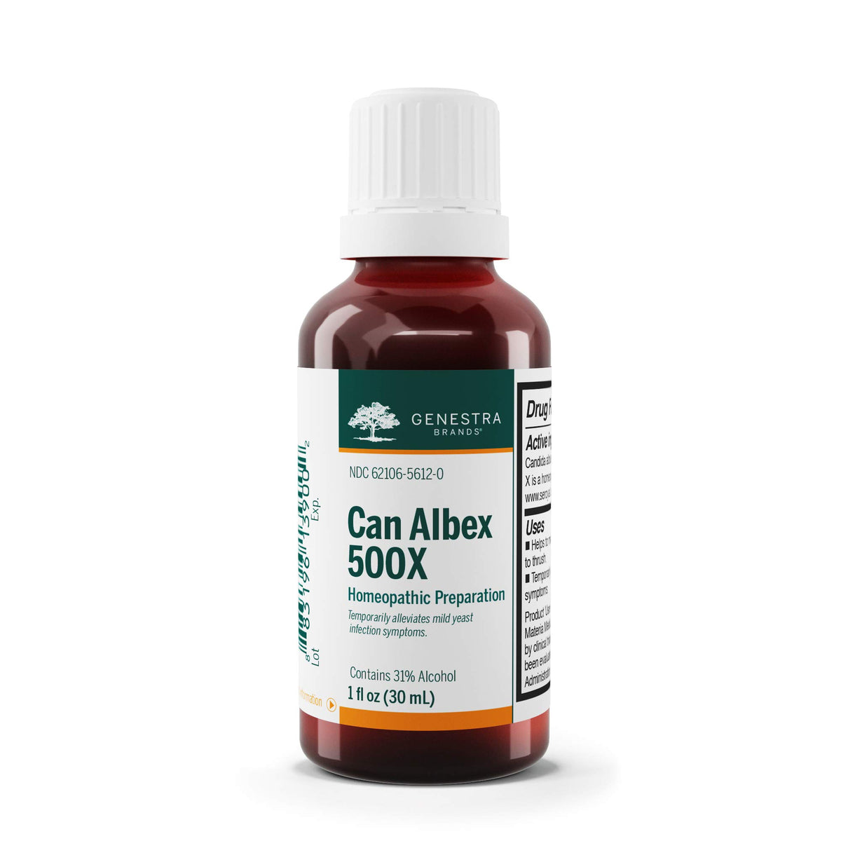 Genestra Can Albex 500X, flacon liquide pratique pour routine bien-être.