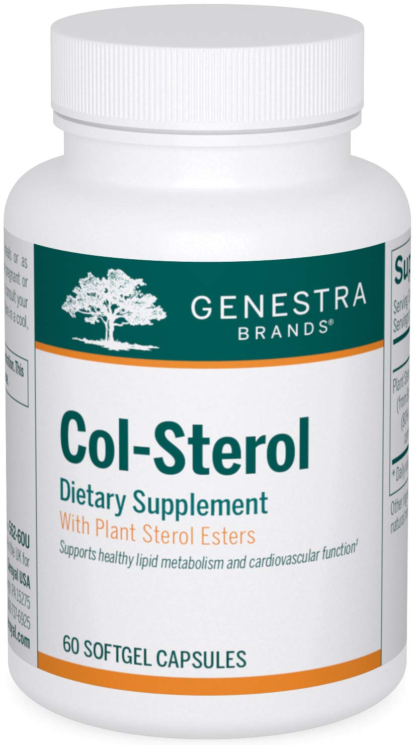 Genestra Col-Sterol – Bouteille présentée pour un soutien potentiel du métabolisme lipidique sain.