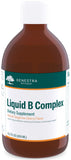 Genestra Brands Liquid B Complex, bouteille, soutien potentiel à l'énergie et au métabolisme.