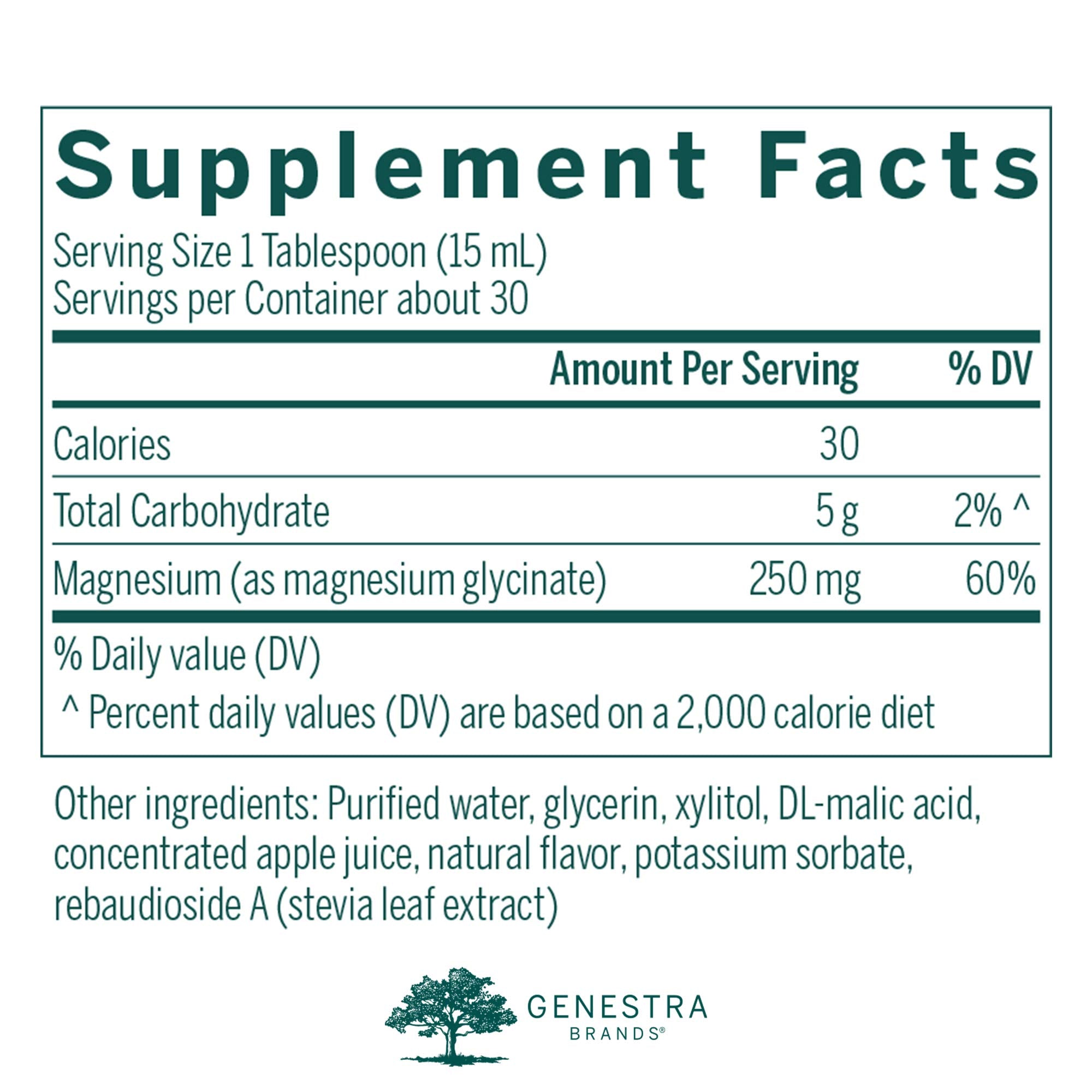 Genestra Magnésium Glycinate Liquide – gouttes faciles à doser pour le quotidien.