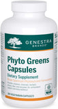 Genestra Phyto Greens en bouteille: capsules pratiques pour une prise quotidienne.