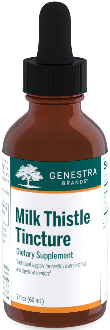 Genestra Brands Teinture Chardon-Marie — bouteille 2 oz pour soutien potentiel du foie.