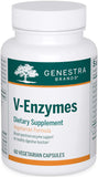Genestra V-Enzymes bouteille: soutien digestif vegan après le repas.