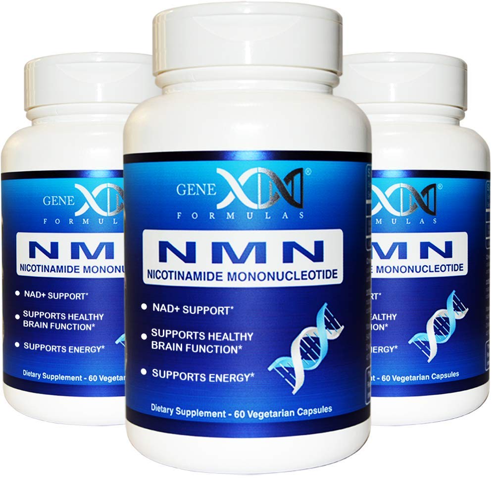 Genex Formulas NMN 250 mg – bouteille du pack 3 pour énergie et vitalité potentielles.