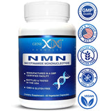 Genex Formulas NMN 250 mg – coffret réunissant les 3 bouteilles pour un usage prolongé.