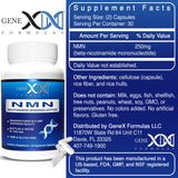 Genex Formulas NMN 250 mg – étiquette COA transparente, fiabilité et traçabilité.