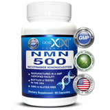 Genex Formulas NMN 500mg – Bouteille de 60 capsules, potentiel soutien NAD