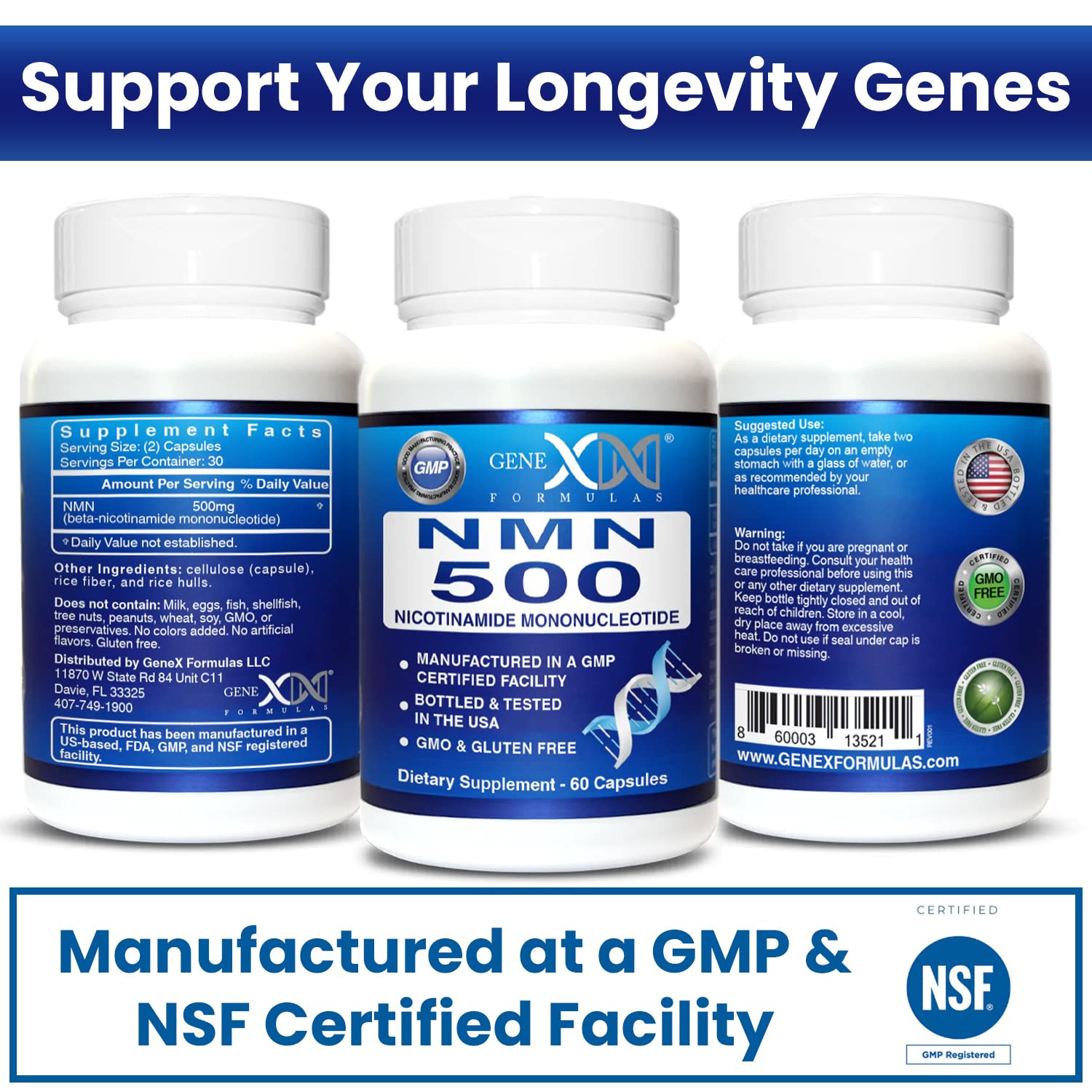 Genex Formulas NMN – Dose quotidienne simple à suivre
