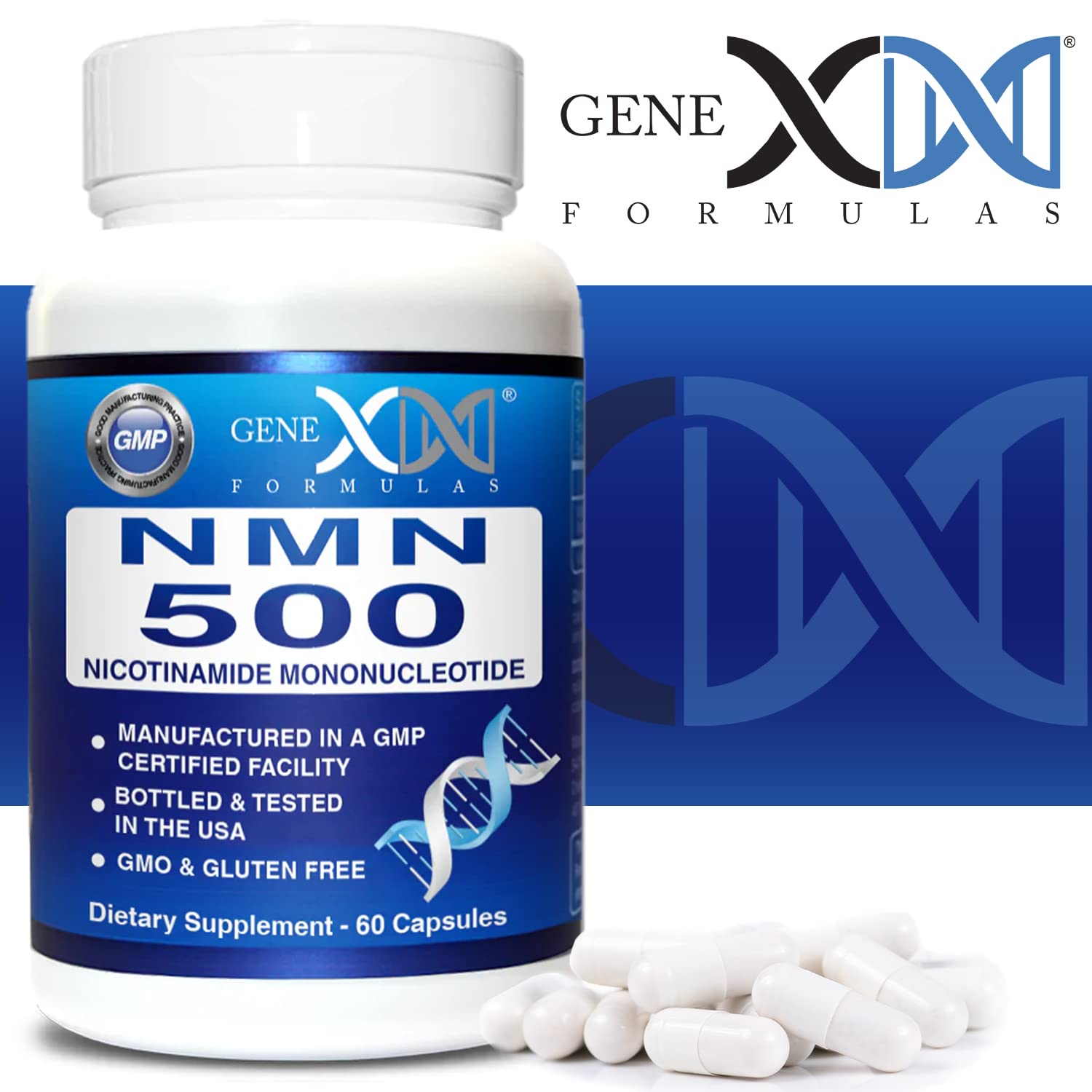 Genex Formulas NMN – Produit végan sans gluten pour un mode de vie