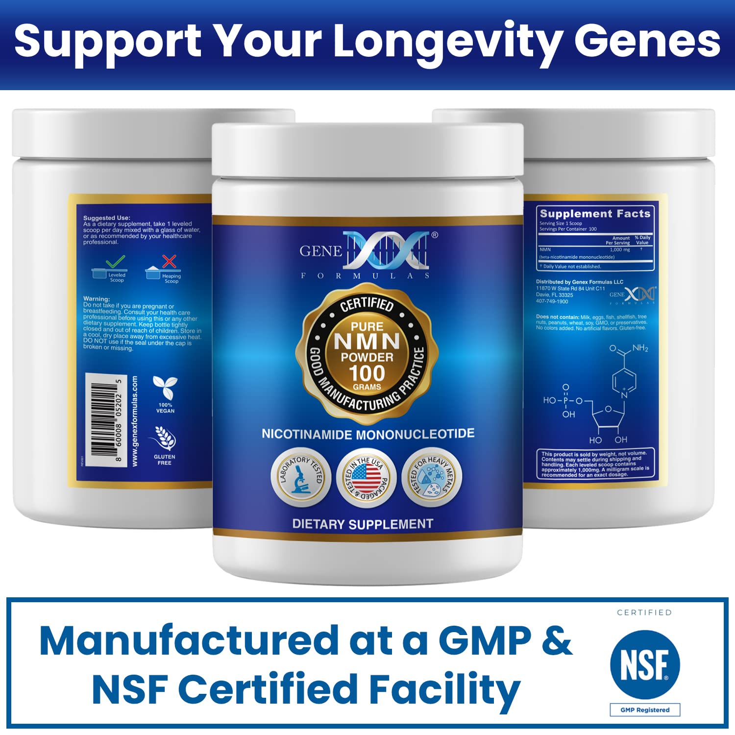 Site de production américain certifié GMP NSF FSSC 22000.
